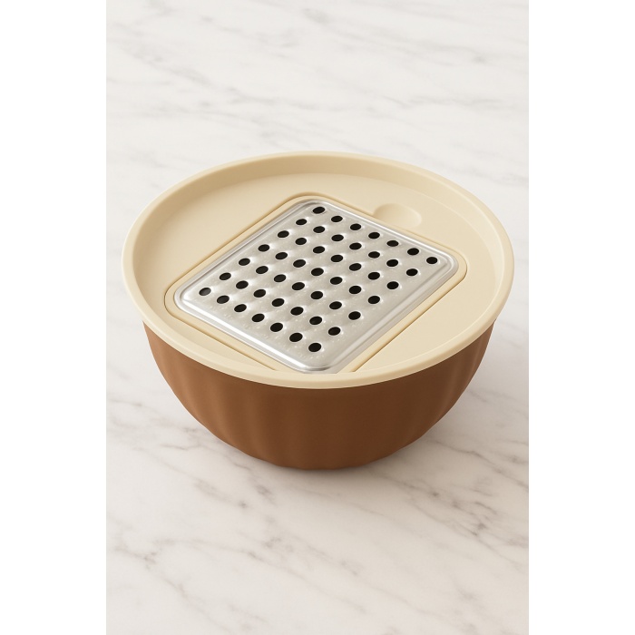 4 Parça Rendeli Karıştırma ve Saklama Kabı 2,5 Litre