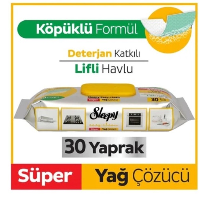 NessiWorld Yüzey Temizlik Havlusu 30 Adet Yağ Çözücü