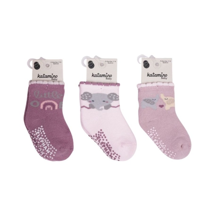 NessiWorld Mirselin Absli Havlu Kız Bebek Soket Çorap K45892 Asorti