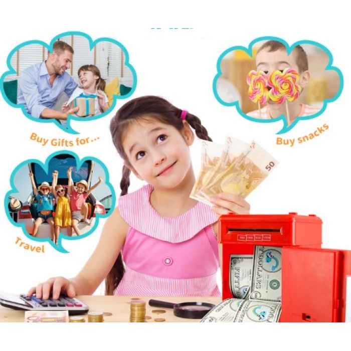 Elektronik Şifreli Kasa Otomatik Kağıt Para Alan ATM Kumbara