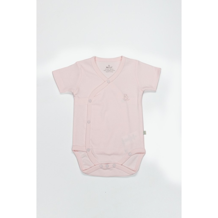 Organik Natural Basic Style Kruvaze Yarım Kol Body BS17101 Pembe