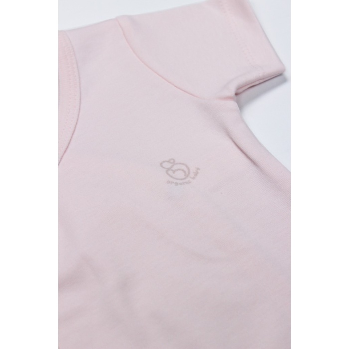 Organik Natural Basic Style Kruvaze Yarım Kol Body BS17101 Pembe
