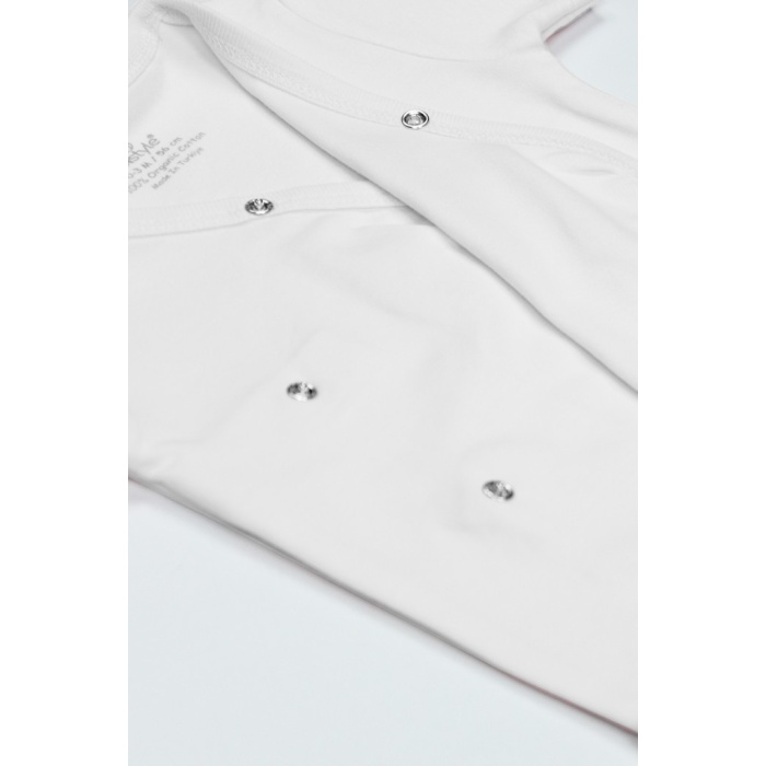 Organik Natural Basic Style Kruvaze Uzun Kol Body BS17102 Beyaz