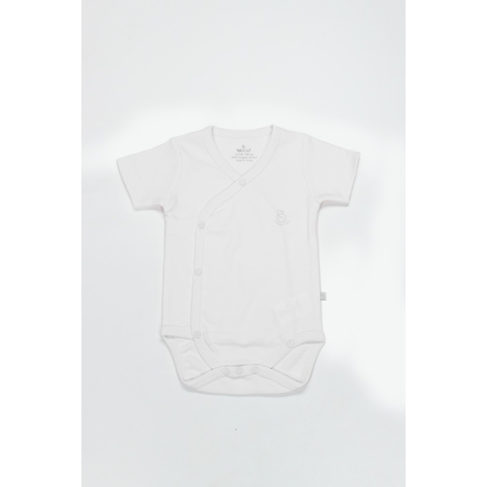 Organik Natural Basic Style Kruvaze Yarım Kol Body BS17101 Beyaz