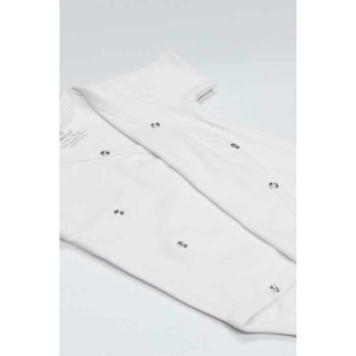 Organik Natural Basic Style Kruvaze Yarım Kol Body BS17101 Beyaz