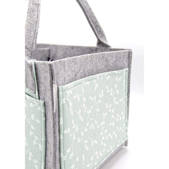 Keçe Anne Bebek Bakım Çantası 772 Yeşil Çiçek