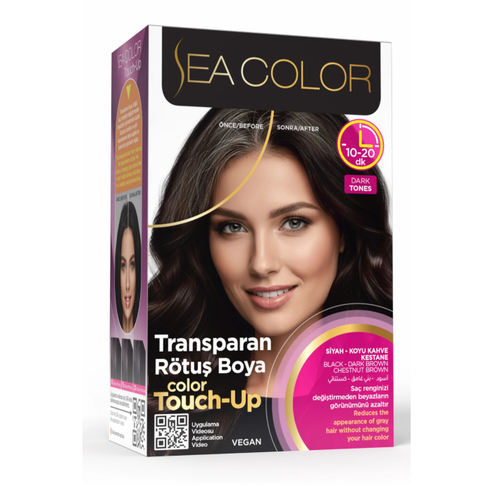Transparan Rötüş Boyası Siyah Koyu Kahve Kestane