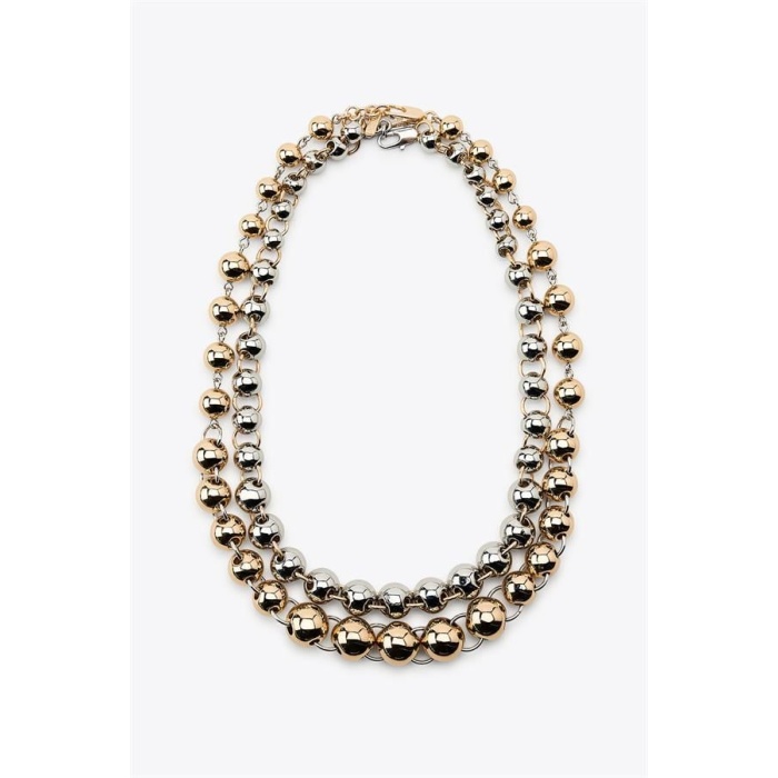 2li Kombine Toplu Zincir Kolye - ÇOK RENKLİ