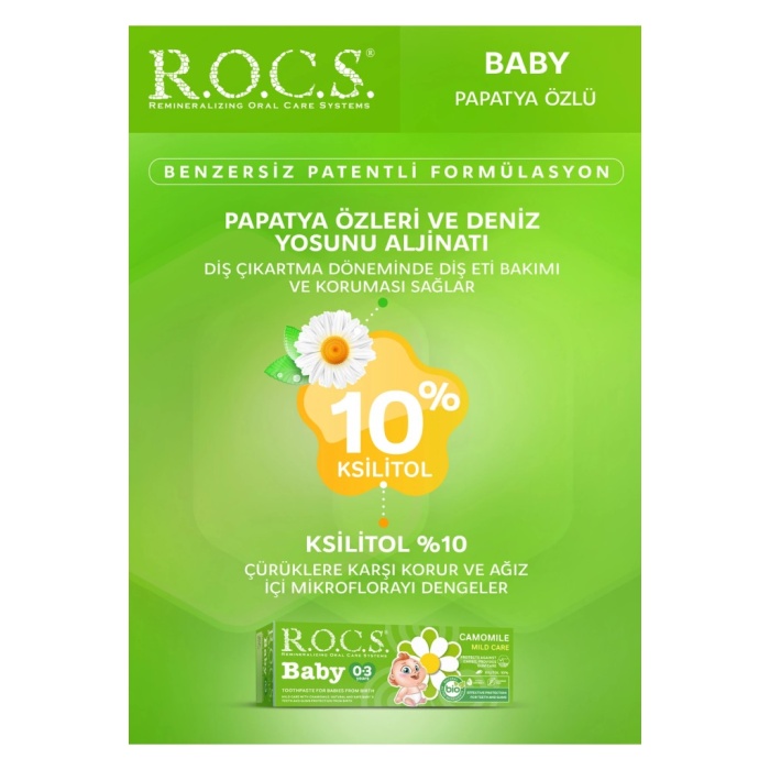 R.O.C.S.Baby Diş Macunu 0-3 Yaş 35 ml Papatya