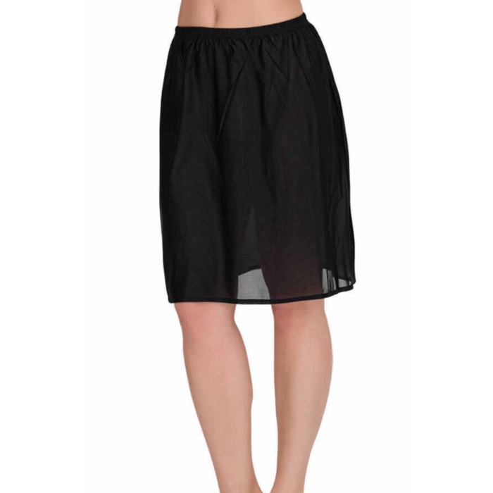 Kadın Jarse Jüpon Siyah 11003B