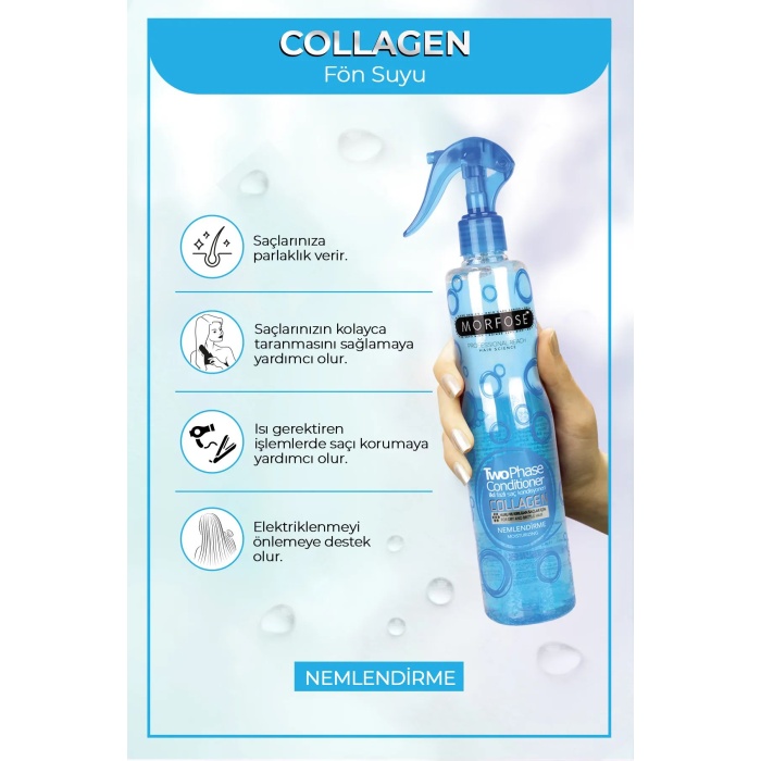 Kolajen Çift Fazlı Kondisyoner Fön Suyu 400 ML - mrfs