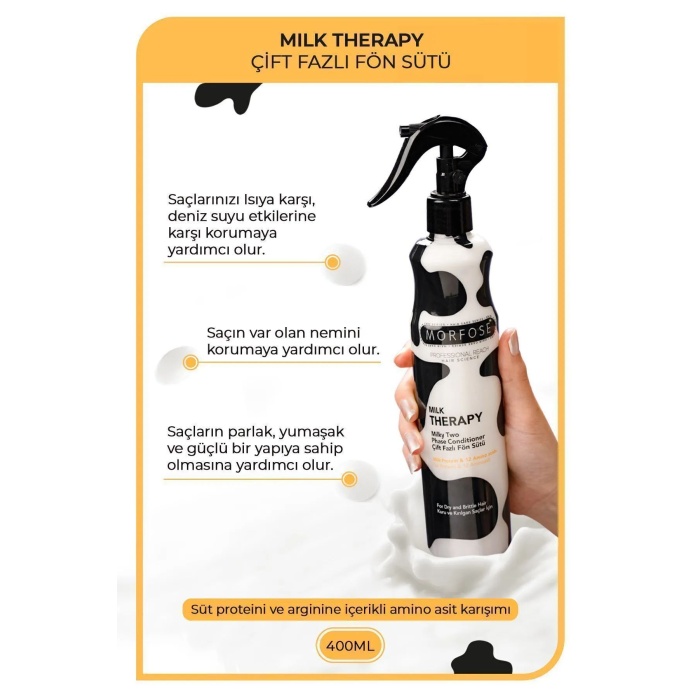 Milk Therapy Çift Fazlı Kondisyoner Fön Suyu 400 ML - mrfs