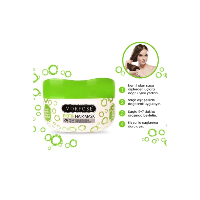Biotin Saç Maskesi 500 ML - Gür ve Dolgun Saçlar - mrfs