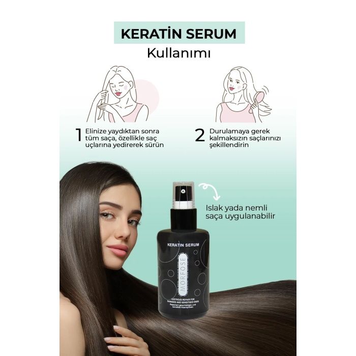 Keratin Saç Serumu 75 ML - Yıpranmış Saçlar için - mrfs