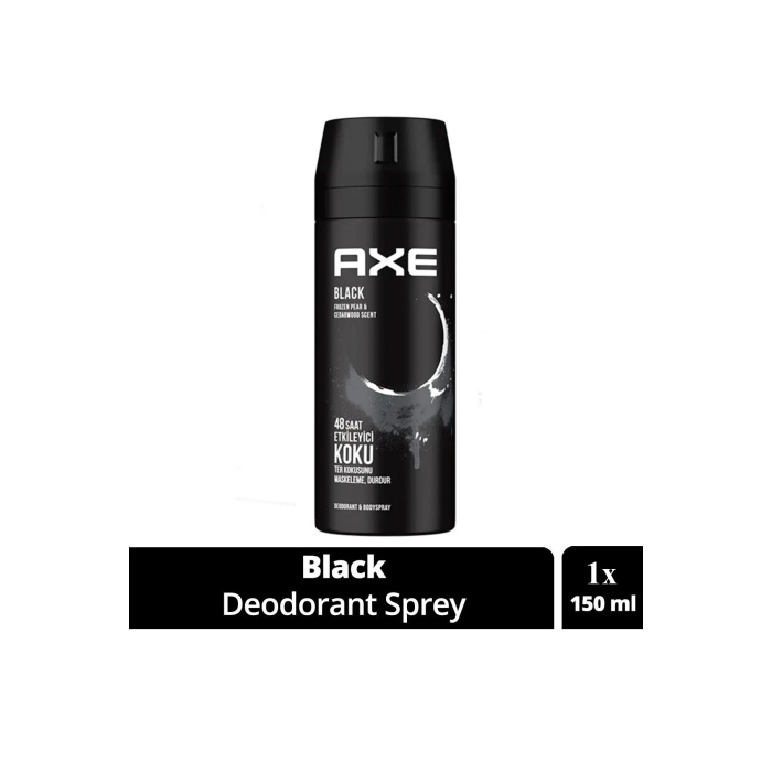 Axe Erkek Deodorant & Bodyspray Black 48 Saat Etkileyici Koku Vücut Spreyi 150 ml