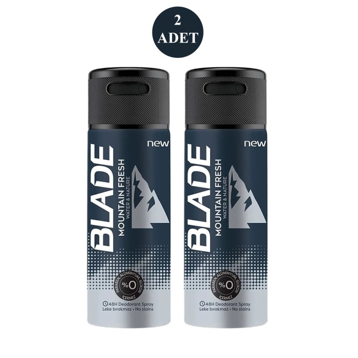 2 Adet Mountain Fresh Erkek Deodorant 150ml Leke Bırakmaz