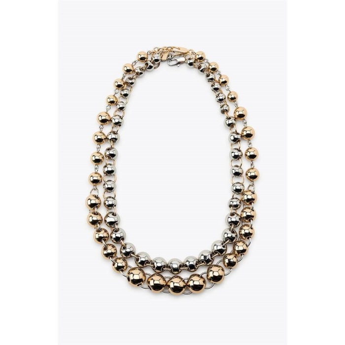 2li Kombine Toplu Zincir Kolye - ÇOK RENKLİ