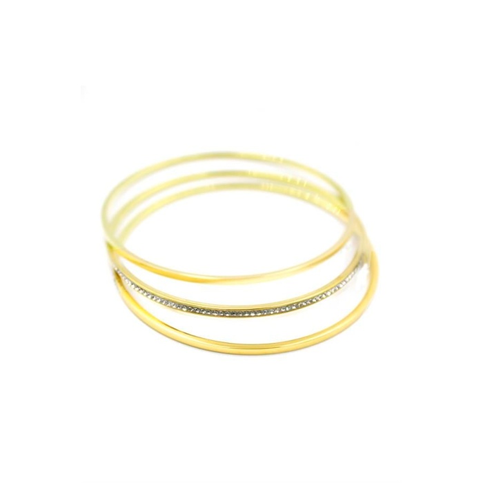 3lü Ajda Bilezik-65mm - Altın