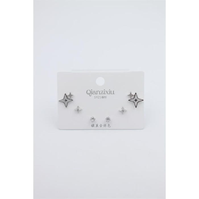 Çoklu Set Küpe - Gümüş