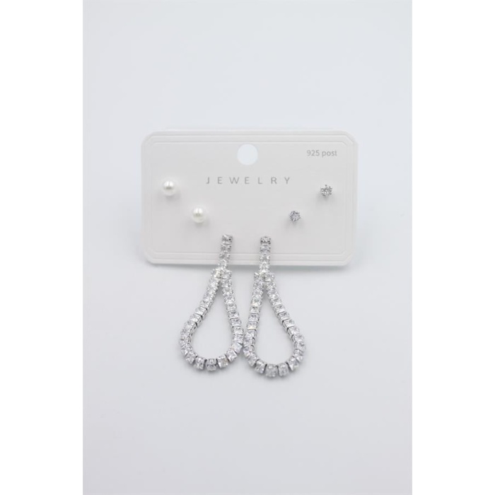 Çoklu Set Küpe - Gümüş