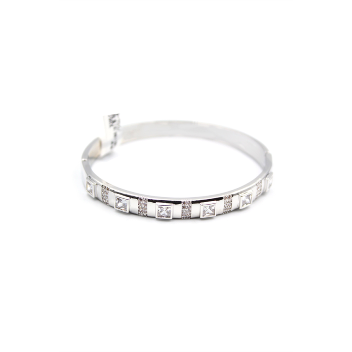 Zirkon Taşlı Bilezik - Gümüş