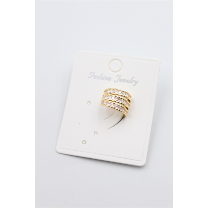 Taşlı Kıkırdak Küpe - Altın