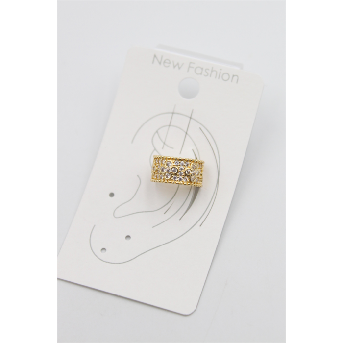 Taşlı Kıkırdak Küpe - Altın