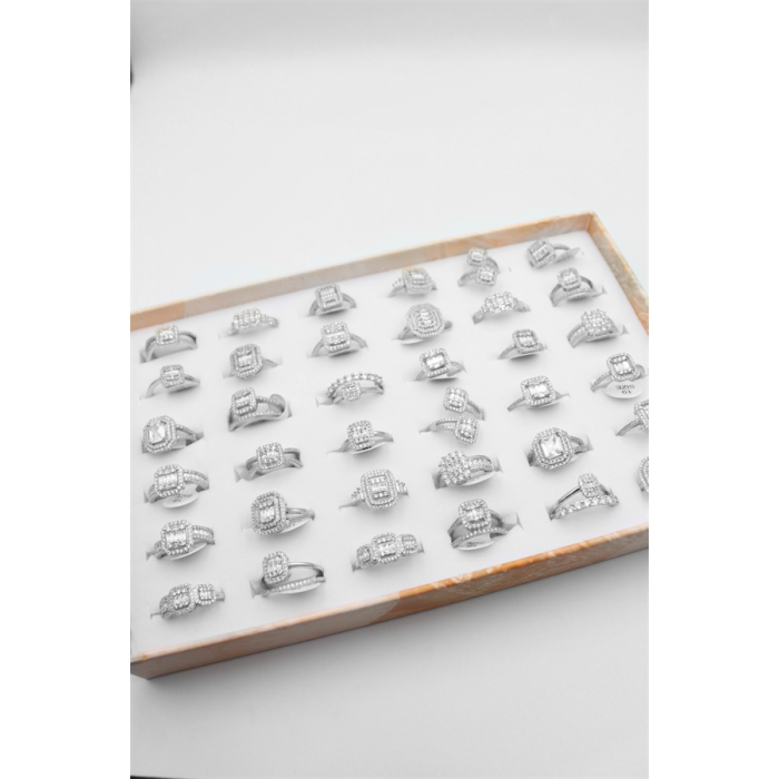 36lı Baget Yüzük Seti - Gümüş