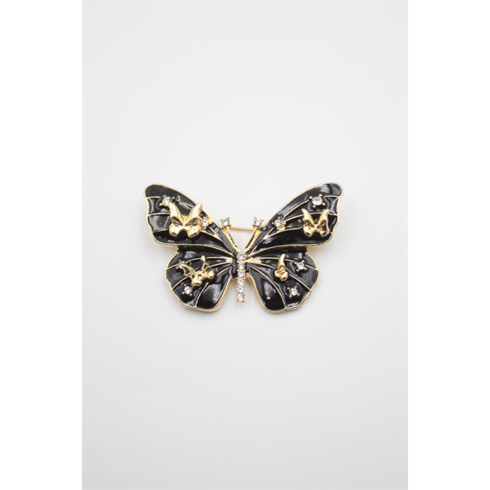 Kelebek Broş - Siyah