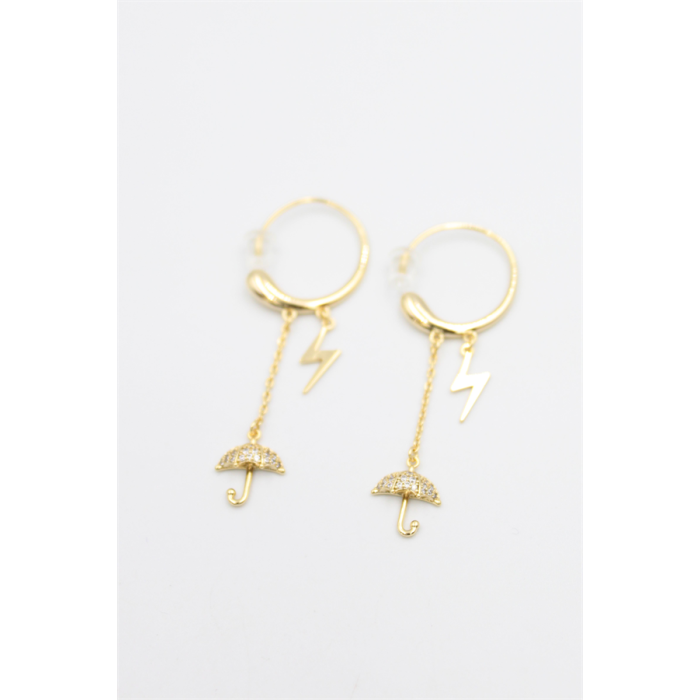 Şemsiye Küpe - Altın