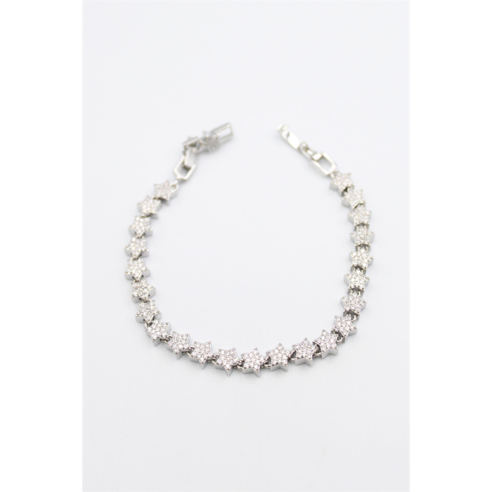 Yıldız Taşlı VİP Bileklik - Gümüş