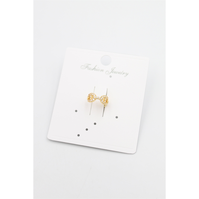 Taşlı Kıkırdak Küpe - Altın