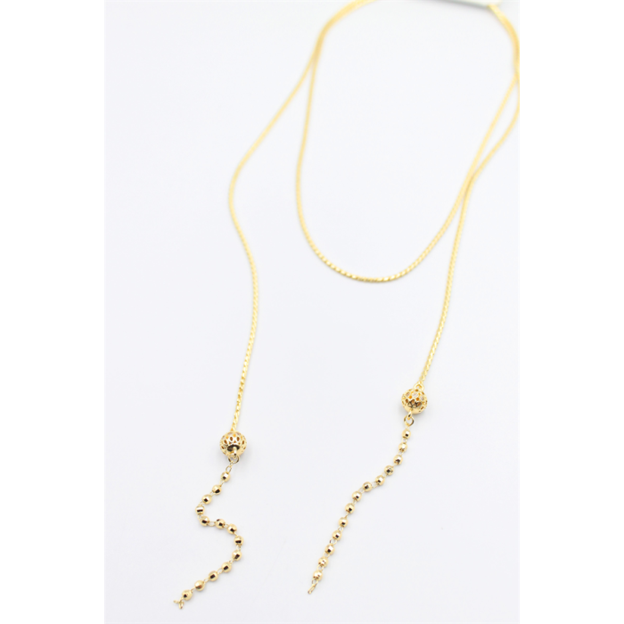 Zincir Sallantılı Kolye - Altın