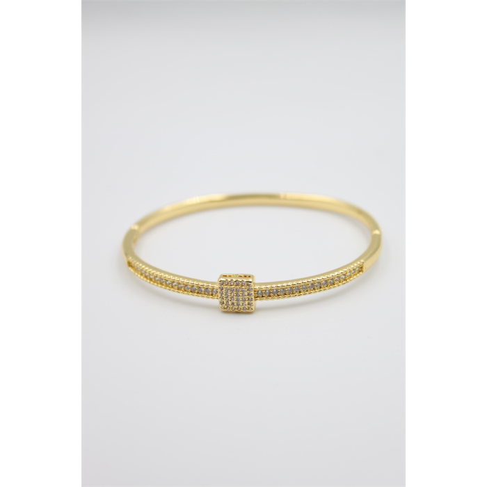 Taşlı Vip Bilezik - Altın