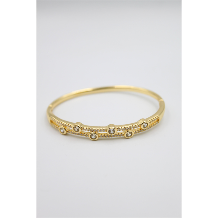 Taşlı Vip Bilezik - Altın