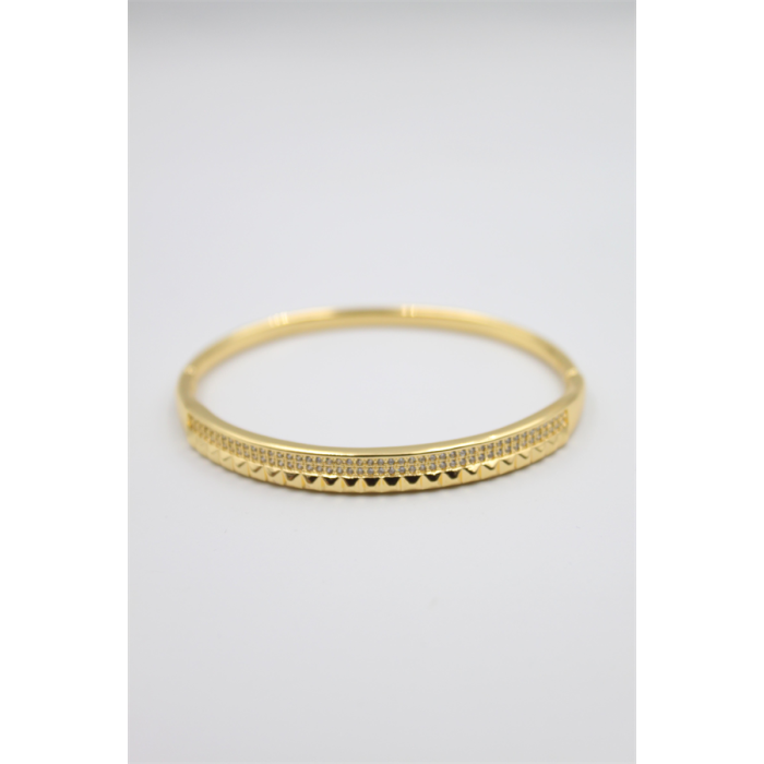 Taşlı Vip Bilezik - Altın