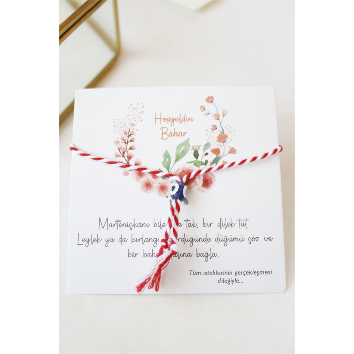 12li Paket Marteniçka İp Bileklik - Kırmızı