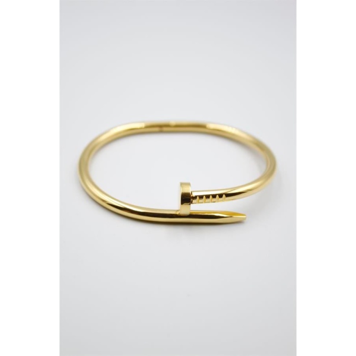 Taşsız Çivi Çelik Bilezik - Altın