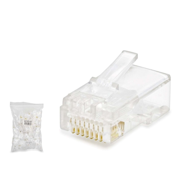 Cat5 Konnektör Rj45 100Lü Paket Şeffaf HDX5007