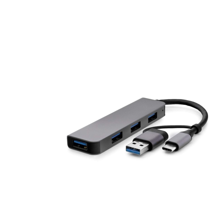 Type-C + Usb3.0 Hub 4*Usb3.0 Gri HDX7825