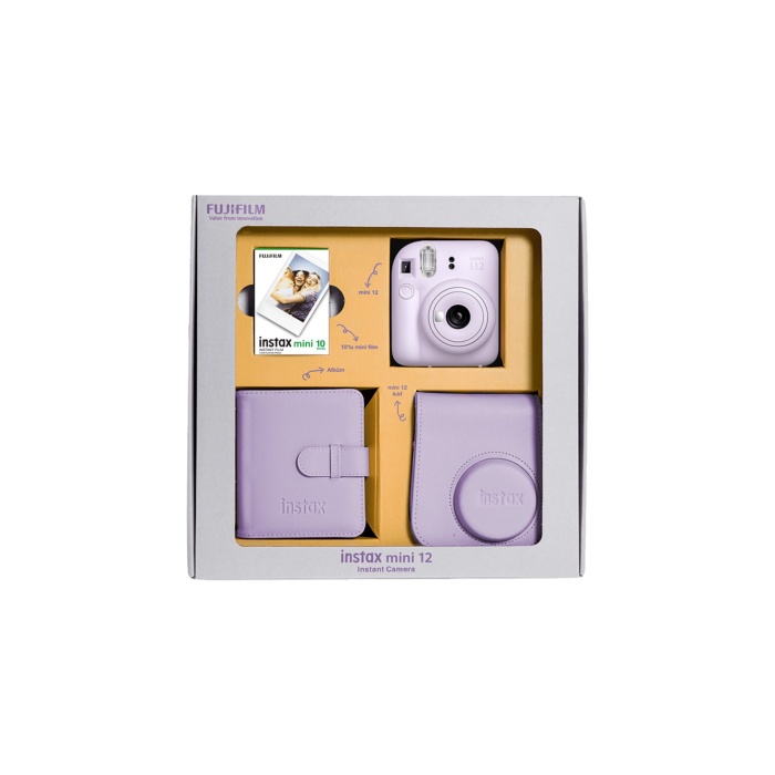 Mini 12 Leylak Moru - Bundle Box Anında Foto Veren Kamera