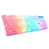 Everest KB-24 Beyaz Rainbow Membrane RGB Işıklı Oyuncu Klavyesi Türkçe Q