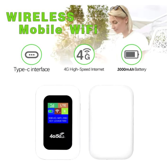 4G/5G A8-E Mobil Sim Kartlı WiFi Router 300Mbps Kablosuz 3000mAh Taşınabilir Hotspot Cep Modem