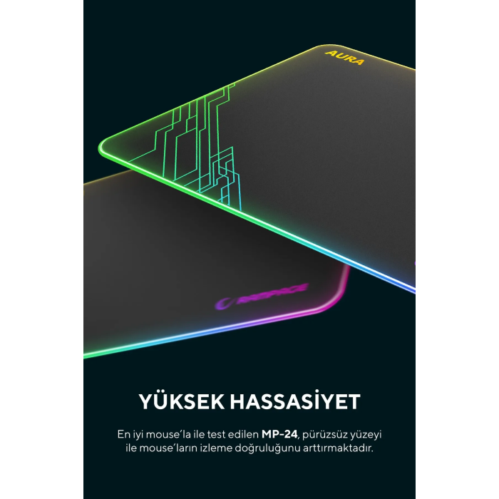 Rampage MP-13 360x260x5mm RGB Oyuncu Gamer Mouse Pad