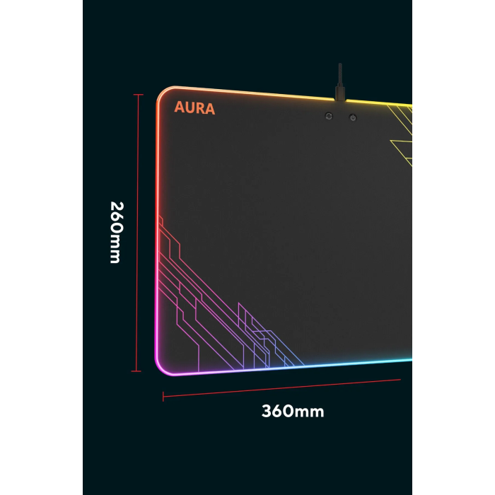 Rampage MP-13 360x260x5mm RGB Oyuncu Gamer Mouse Pad