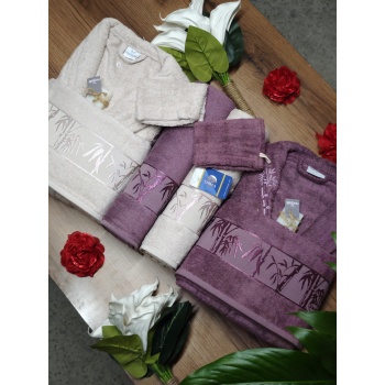 Nurpak Bamboo Aile Bornoz Seti