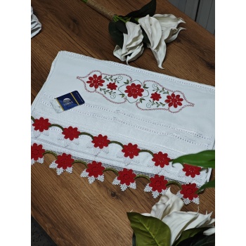 Sırma Home Nakışlı 6lı Papatya Model İğne Oyalı Havlu Seti