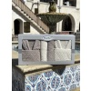 RoseNurr Home Collection Pamuklu Aile Bornoz Seti - Krem/Kahve