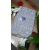 Sırma Home Çok Amaçlı Pamuklu Örtü- Kanepe-koltuk Şalı-koltuk Örtüsü 170x220-Gri Beyaz Küçük Kareli