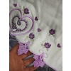 Sırma Home Kalpli Küpeli Nakışlı 6lı El&Yüz Havlu Seti